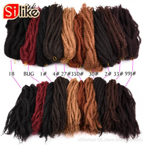 Afro Kinky Curly Soft Crochet Twist Hair Braids Marley Mambo Hair 18inch Marley Twist Crochet Braid Hair Soft Cheap Synthetic